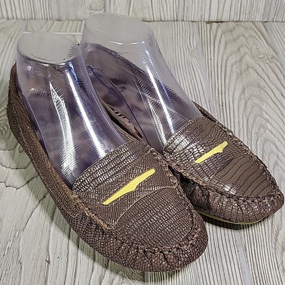 Sam Edelman Jones Bronze Leather Penny Loafers Womens Size 8.5 - Picture 6 of 10